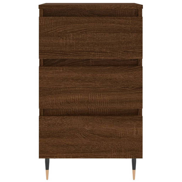 vidaXL Nachtkastjes 2 st 40x35x69 cm bewerkt hout bruin eikenkleur