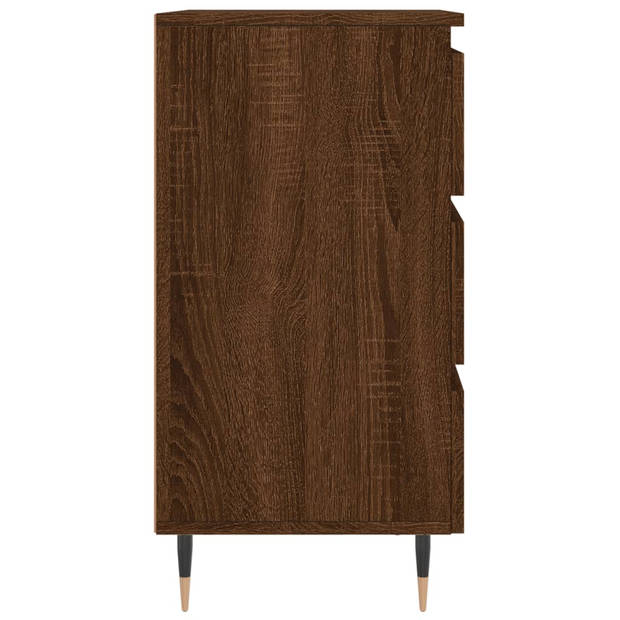 vidaXL Nachtkastjes 2 st 40x35x69 cm bewerkt hout bruin eikenkleur