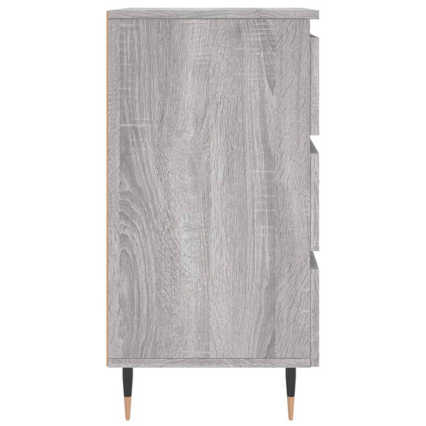 vidaXL Nachtkastjes 2 st 40x35x69 cm bewerkt hout grijs sonoma eiken