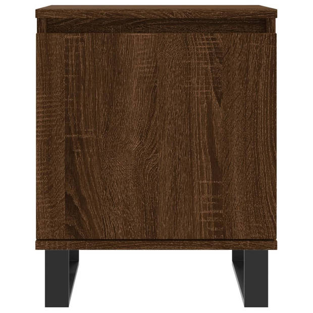vidaXL Nachtkastje 40x30x50 cm bewerkt hout bruin eikenkleur