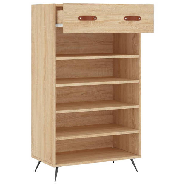 The Living Store Schoenenkast - Sonoma eiken - 60 x 35 x 105 cm - Duurzaam materiaal