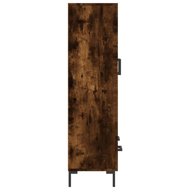 vidaXL Hoge kast 69,5x31x115 cm bewerkt hout gerookt eikenkleurig