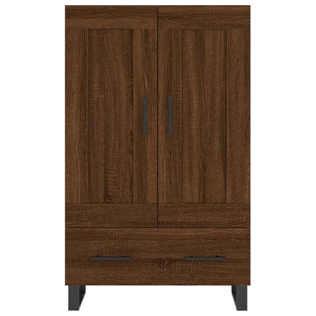 vidaXL Hoge kast 69,5x31x115 cm bewerkt hout bruin eikenkleur