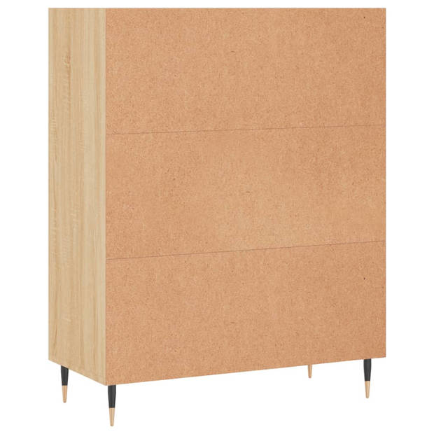 vidaXL Boekenkast 69,5x32,5x90 cm bewerkt hout sonoma eikenkleurig