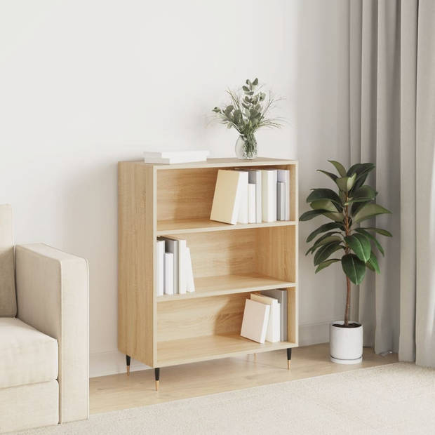 The Living Store Boekenkast Sonoma eiken - 69.5 x 32.5 x 90 cm - 3 schappen