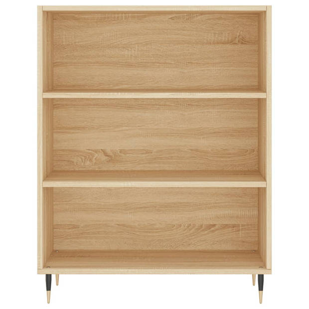 vidaXL Boekenkast 69,5x32,5x90 cm bewerkt hout sonoma eikenkleurig