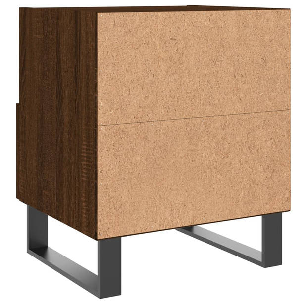 vidaXL Nachtkastjes 2 st 40x35x47,5 cm bewerkt hout bruin eikenkleur