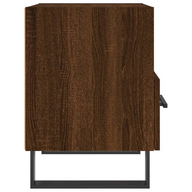 vidaXL Nachtkastjes 2 st 40x35x47,5 cm bewerkt hout bruin eikenkleur