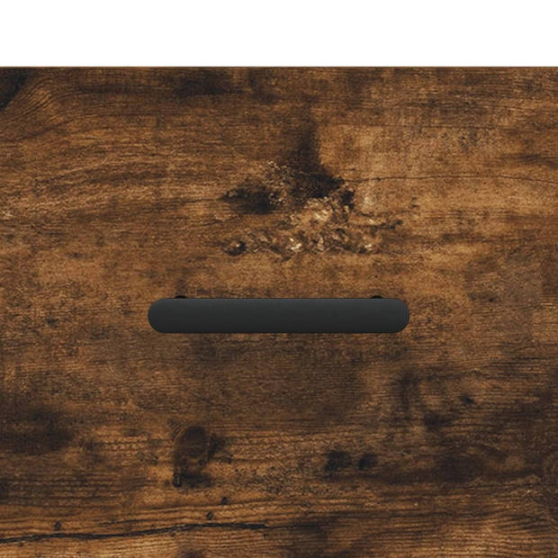 vidaXL Hoge kast 69,5x31x115 cm bewerkt hout gerookt eikenkleurig