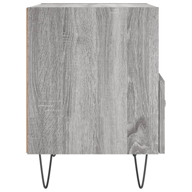 vidaXL Nachtkastjes 2 st 40x35x47,5 cm bewerkt hout grijs sonoma eiken