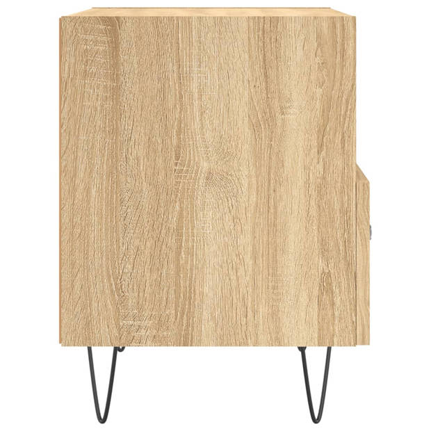 vidaXL Nachtkastjes 2 st 40x35x47,5 cm bewerkt hout sonoma eikenkleur