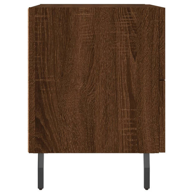 vidaXL Nachtkastje 40x35x47,5 cm bewerkt hout bruin eikenkleur