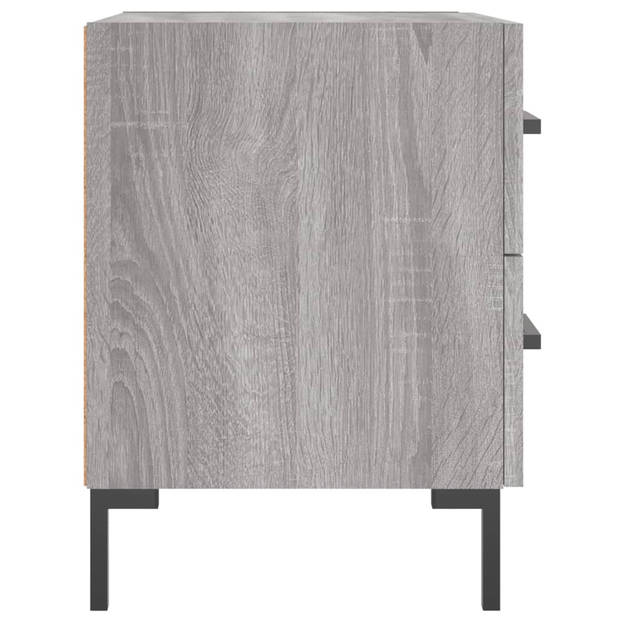 vidaXL Nachtkastjes 2 st 40x35x47,5 cm bewerkt hout grijs sonoma eiken