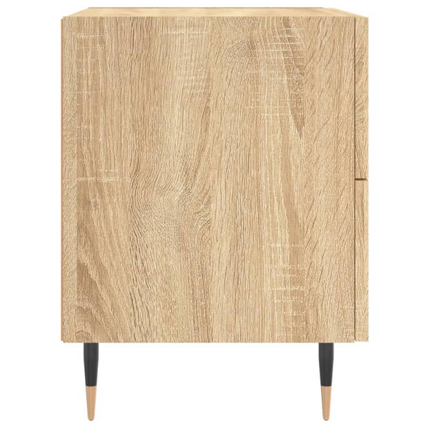 vidaXL Nachtkastje 40x35x47,5 cm bewerkt hout sonoma eikenkleurig