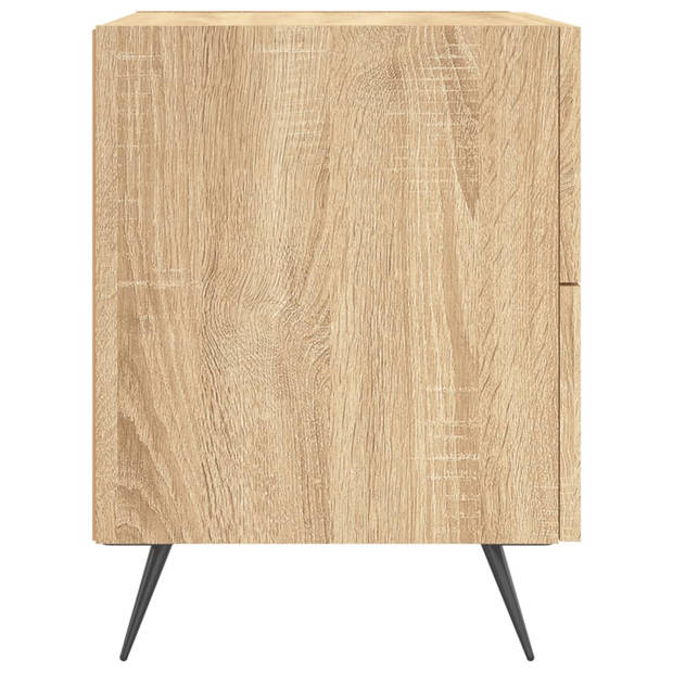 vidaXL Nachtkastjes 2 st 40x35x47,5 cm bewerkt hout sonoma eikenkleur