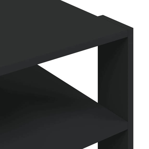 vidaXL Salontafel 59,5x59,5x40 cm bewerkt hout zwart