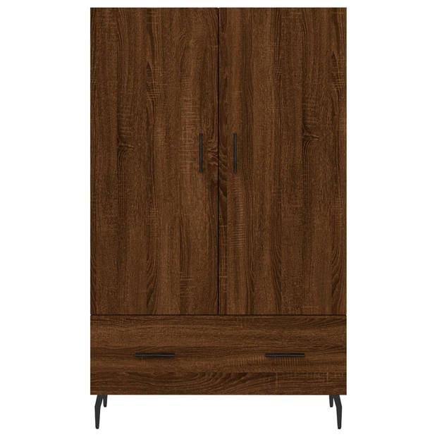 vidaXL Hoge kast 69,5x31x115 cm bewerkt hout bruin eikenkleur