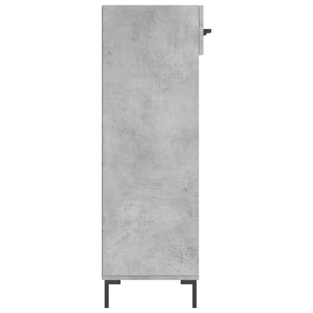 The Living Store Schoenenkast - betongrijs - 60 x 35 x 105 cm - duurzaam materiaal