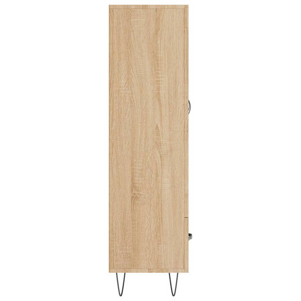 vidaXL Hoge kast 69,5x31x115 cm bewerkt hout sonoma eikenkleurig