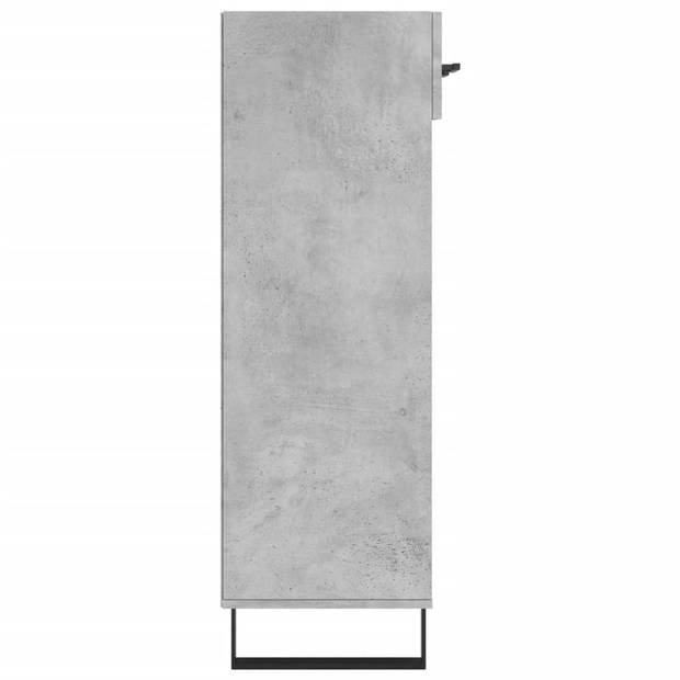 The Living Store Schoenenkast - Betongrijs 60 x 35 x 105 cm - Duurzaam bewerkt hout en ijzer