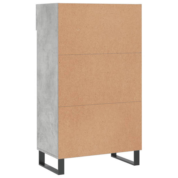 The Living Store Schoenenkast - Betongrijs 60 x 35 x 105 cm - Duurzaam bewerkt hout en ijzer