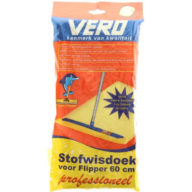 Vero Super Flipper - Stofwisdoek Navulverpakking - 60x25cm - Set van 25