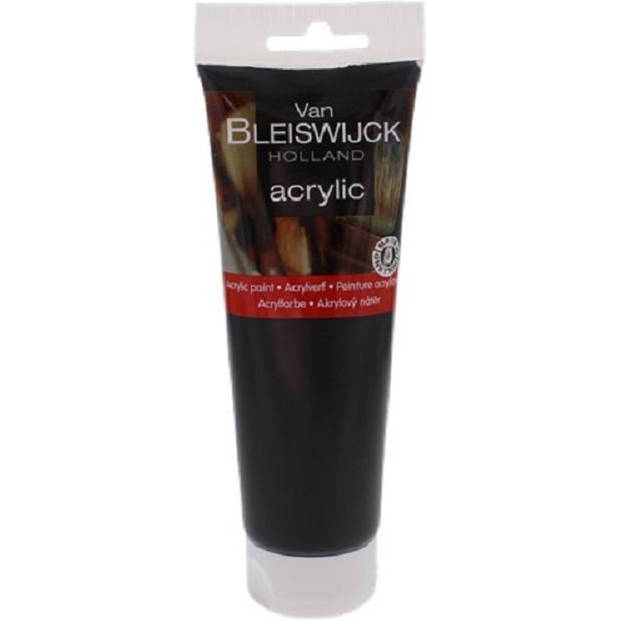 Acrylverf – Zwart in Tube van 250 ml – 1 Stuk