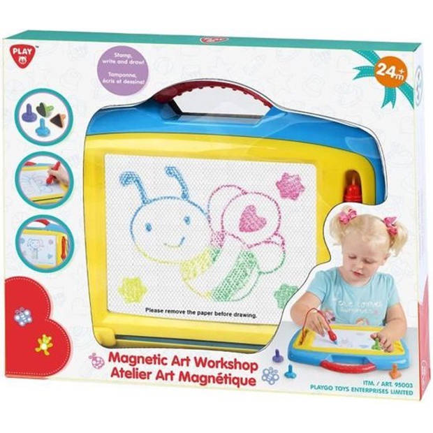 Playgo - Magnetisch Tekenbord voor Kinderen - Educatief Speelgoed - Kleurrijk Ontwerp