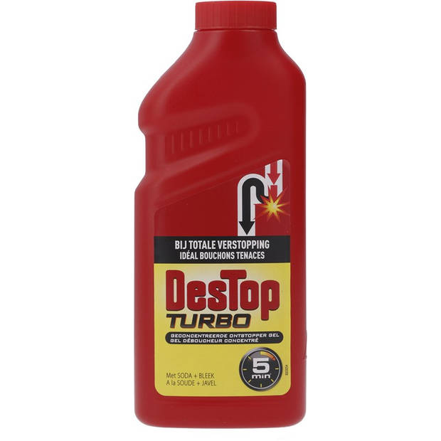 Destop - Turbo Ontstopper - Snelle werking in 5 minuten - 500 ml flessen - Set van 3