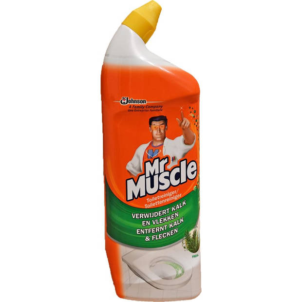 Mr Muscle Fresh Dennen Toiletreiniger – Effectief tegen Kalkaanslag – 750 ml – 6 Flessen