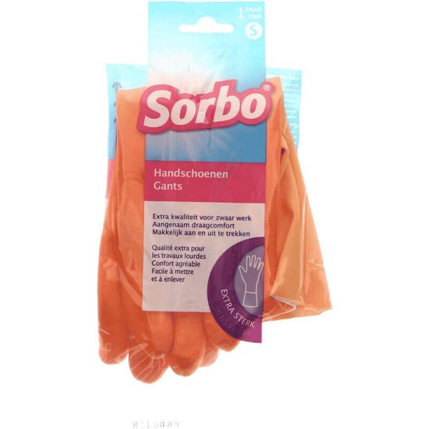 Sorbo Huishoudhandschoenen – Maat S – Oranje – 1 paar