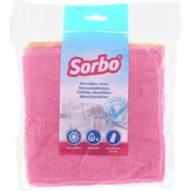 Sorbo - Microvezel Huishouddoekjes - 35 x 35 cm - 10 stuks - Verschillende Kleuren