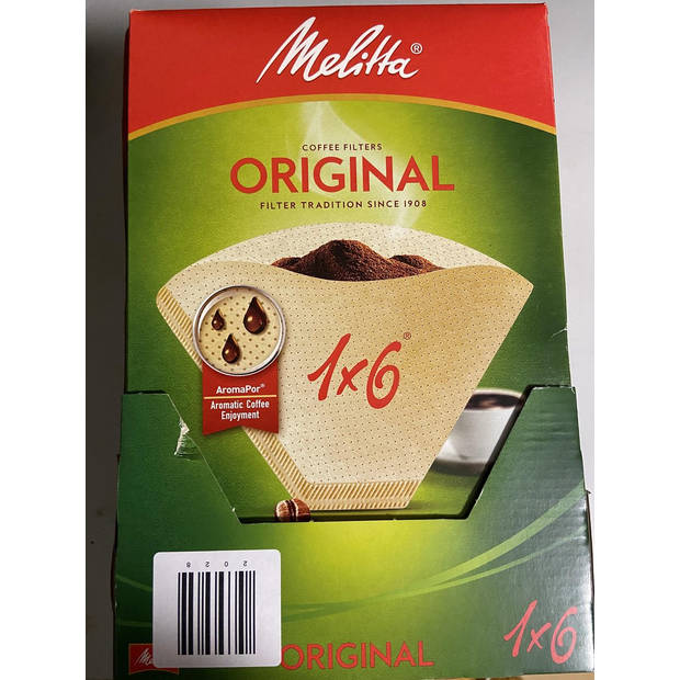 Melitta Koffiefilters 1x6 – Papieren Koffiefilters Maat 6 – 8 Pakken van 40 Stuks