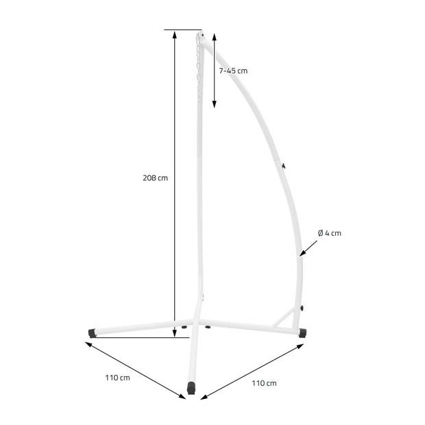 Hangstoel frame 208 cm Wit Metaal ML Design