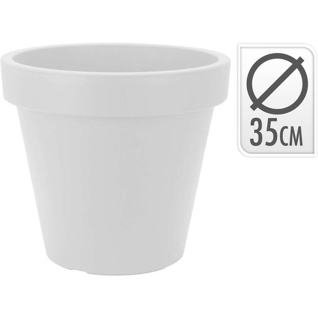 Koopman 3 X Bloempot rond 35cm Wit