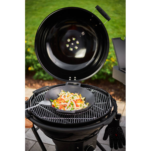 Rösle Barbecue - BBQ Accessoire Vario Pro Wok - Roestvast Staal - Zwart