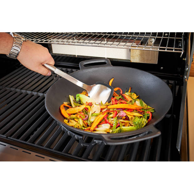 Rösle Barbecue - BBQ Accessoire Vario Pro Wok - Roestvast Staal - Zwart