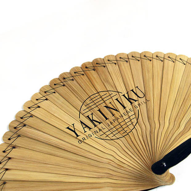 Yakiniku - BBQ Accessoire Handwaaier voor Vuur Bamboe - Bamboe - Bruin