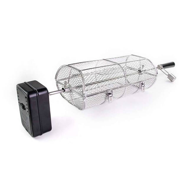 Yakiniku - BBQ Accessoire Rotisserie Mand - Roestvast Staal - Zilver