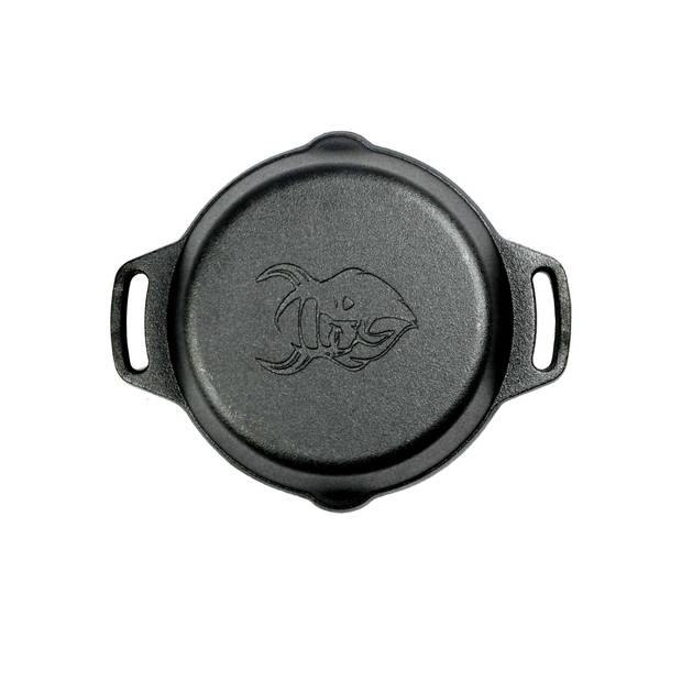 Valhal - Skillet Gietijzer met Handgrepen 20 cm - Gietijzer - Zwart