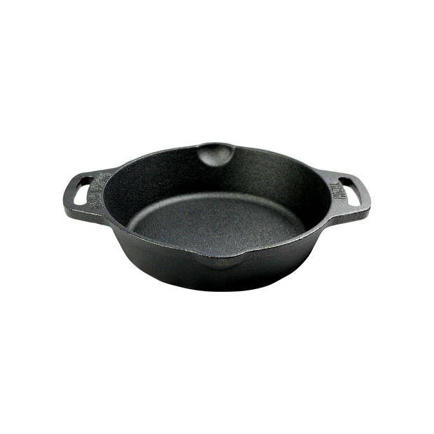 Valhal - Skillet Gietijzer met Handgrepen 20 cm - Gietijzer - Zwart