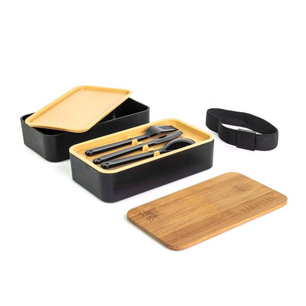 Yakiniku - BBQ Accessoire Bentobox - Kunststof - Zwart