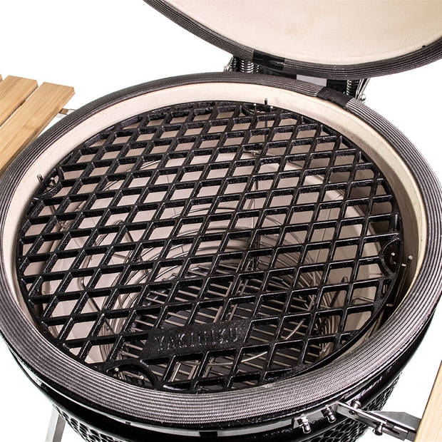 Yakiniku - BBQ Accessoire Kamado 19 Inch Large Rooster Gietijzer - Gietijzer - Zwart