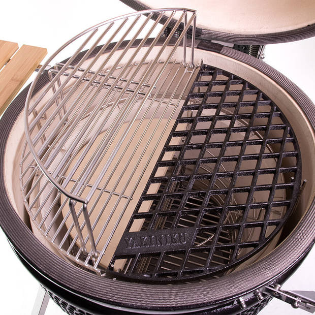 Yakiniku - BBQ Accessoire Kamado 19 Inch Large Pro Rooster - Roestvast Staal - Zilver