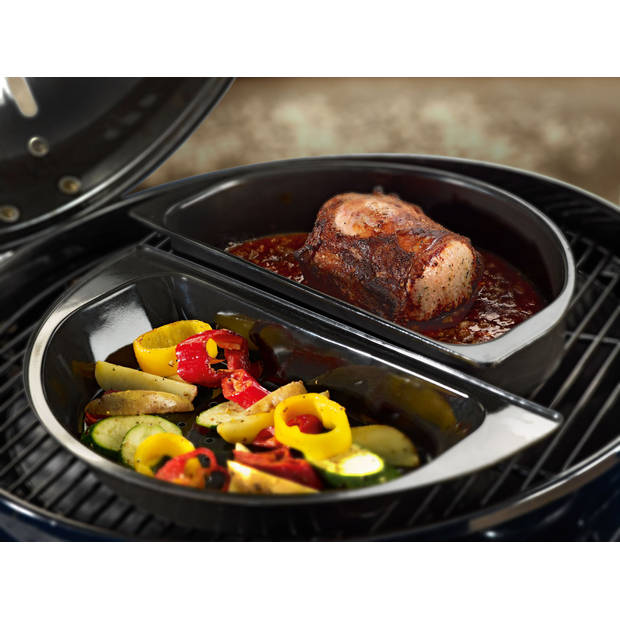 Outdoor Chef - BBQ Accessoire Kookset Halve Maan Set van 2 Stuks - Aluminium - Zwart