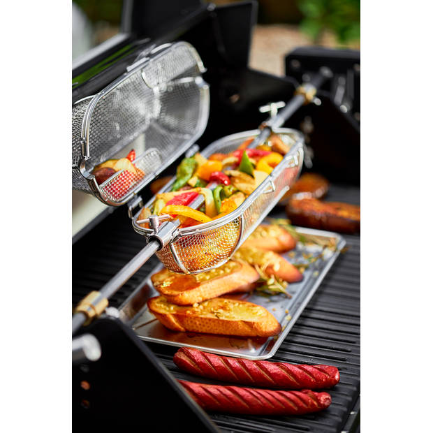 Rösle Barbecue - Premium Draaispies voor Videro en Magnum G2 / G3 / F60 - Roestvast Staal - Zilver