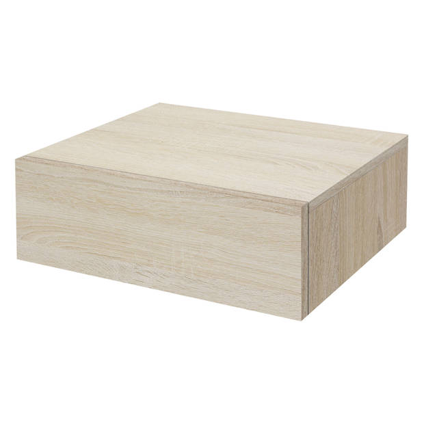 Nachtkastje hangend 46x30x15 cm Sonoma eiken gemaakt van MDF incl. lade ML-Design