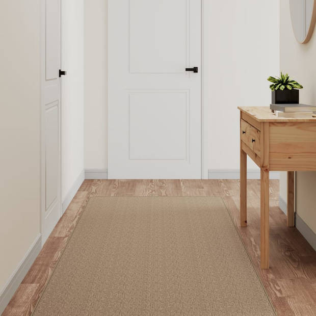 vidaXL Tapijtloper 80x300 cm sisal-look zandkleurig