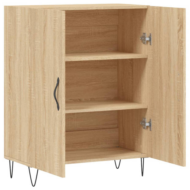 vidaXL Dressoir 69,5x34x90 cm bewerkt hout sonoma eikenkleurig