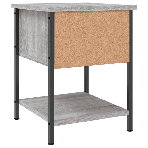 vidaXL Nachtkastjes 2 st 34x35,5x45 cm bewerkt hout grijs sonoma eiken